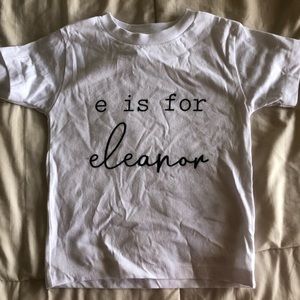 Personalized e is for Eleanor girl t shirt